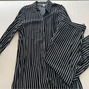 MIIYU • 2-Piece Pin Striped Matching Pajama Set